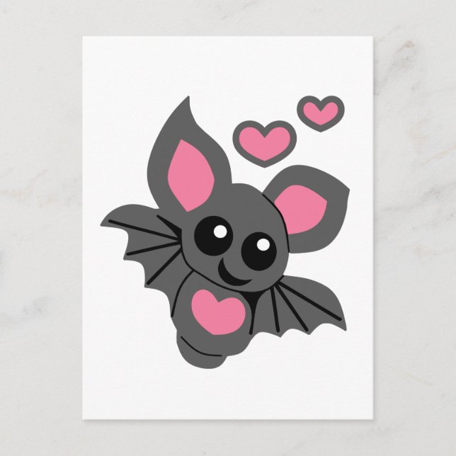 Pink Baby Bat Postkarte (Vorderseite)