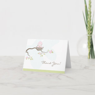 Pink Baby Bird Danke Karte