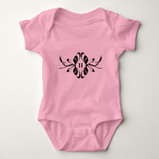 Pink Baby Bodysuit mit eleganter Schwarzer Bow Mon Strampler