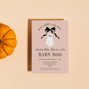 Pink Baby Boo Ghost Halloween Kinderdusche Einladung
