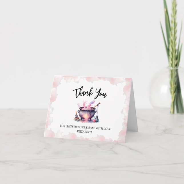 Pink Baby Braut Baby Dusche Danke (Vorderseite)
