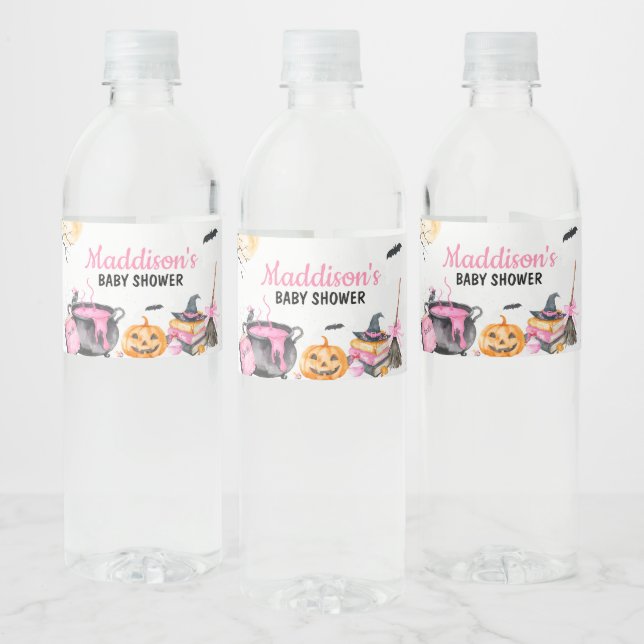 Pink Baby Brewing Pumpkin Halloween Baby Dusche (Flaschen)