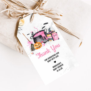 Pink Baby Brewing Pumpkin Halloween Gefälligkeitst Geschenkanhänger