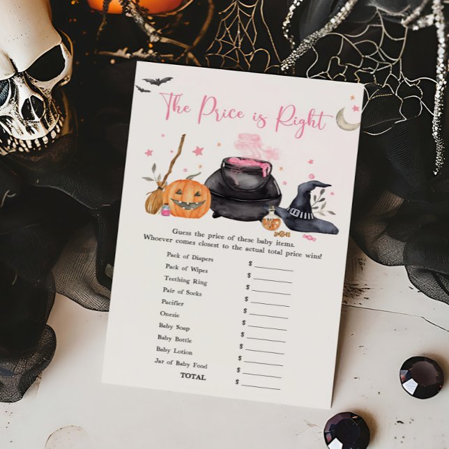 Pink Baby bricht den Preis ist das richtige Spiel (Baby is Brewing Baby Shower The Price is Right Game)