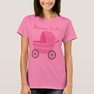 Pink Baby Carriage Mommy to be T-Shirt