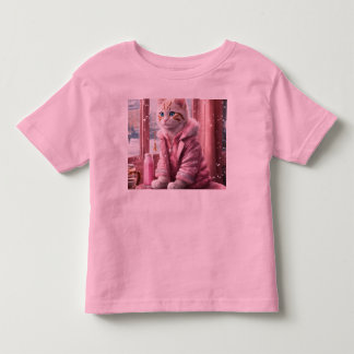 Pink Baby Cat Kleinkind Fine Jersey T - Shirt" T-shirt
