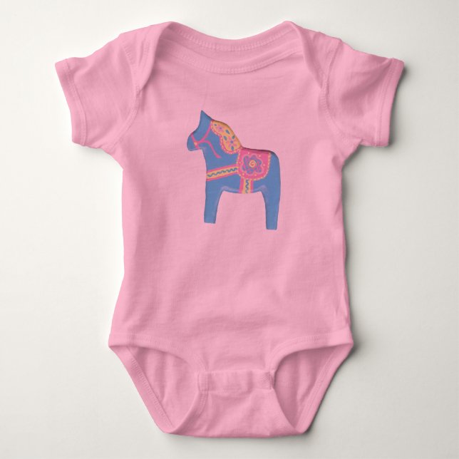 Pink Baby Dala Strampler (Vorderseite)