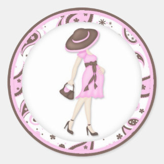 Pink Baby Dusche Cupcake Toppers Stickers