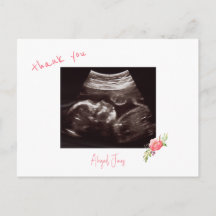 Pink Baby Dusche Ultrasound Niedlicher Schriftart 
