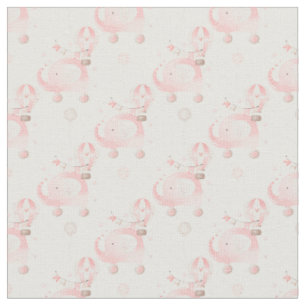 Pink Baby Elephant und Wolken Stoff