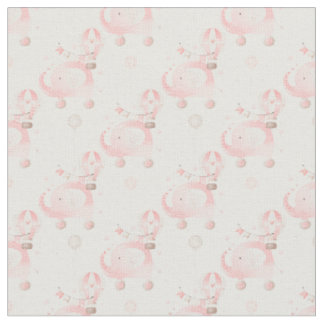 Pink Baby Elephant und Wolken Stoff