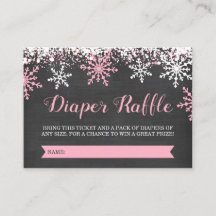 Pink Baby Es ist kalt draußen Windeln Raffle Ticke