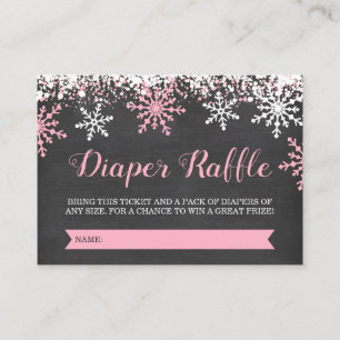 Pink Baby Es ist kalt draußen Windeln Raffle Ticke Begleitkarte