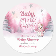 Pink Baby Es ist kalte Outside Snow Girl Babydusch