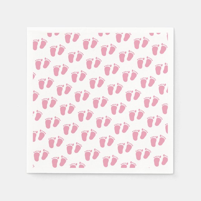 Pink Baby Feet Babydusche Serviette (Vorderseite)