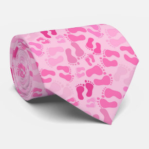 Pink Baby Footprints Krawatte