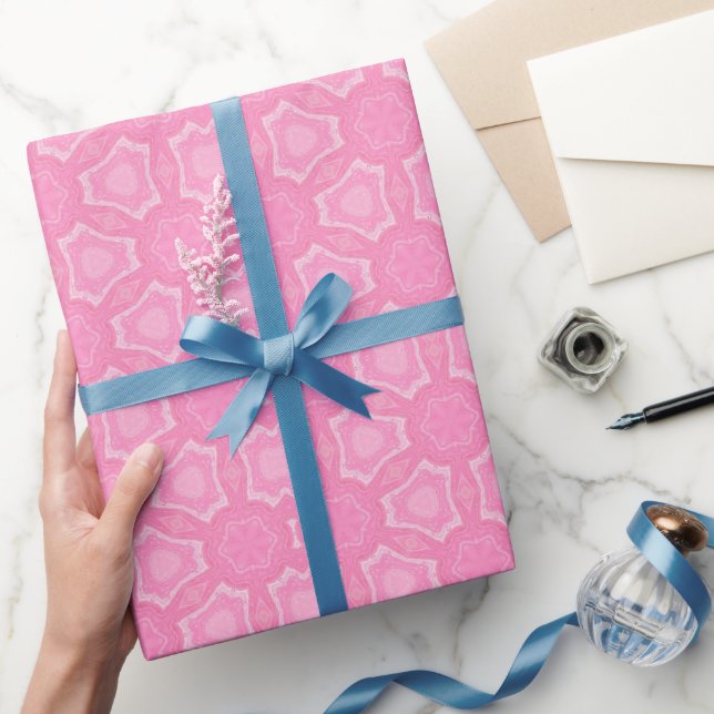 pink, baby girl, baby dusche, herringbone, pattern geschenkpapier (Schenken)