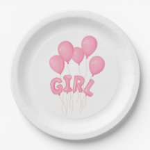 Pink Baby Girl Balloon Celebration - Cute Nursery 