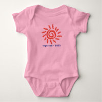 Pink Baby Girl Bodysuit - Individueller Text