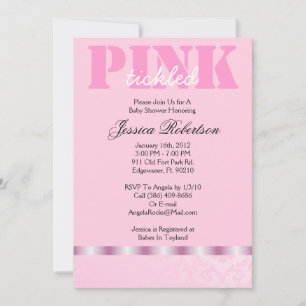 Pink Baby Girl Dusche, Niedlich Einladung
