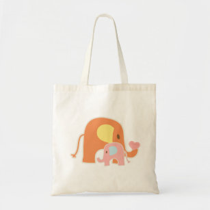 Pink Baby Girl Elephant Tasche