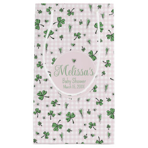 Pink Baby Girl Irish Clovers Baby Dusche Kleine Geschenktüte
