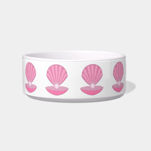 Pink Baby Girl Oyster Muschel und Pearl Gemustert Napf