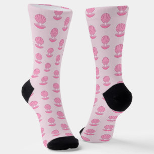 Pink Baby Girl Oyster Muschel und Pearl Gemustert Socken