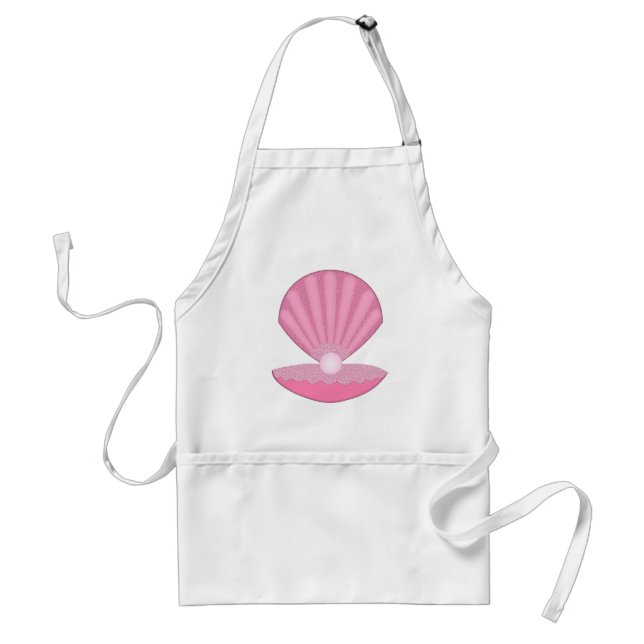 Pink Baby Girl Oyster Muschel und Perle Schürze (Vorne)