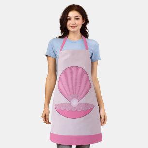 Pink Baby Girl Oyster Muschel und Perle Schürze
