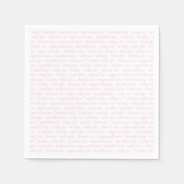 Pink Baby Girl Serviette (Vorderseite)