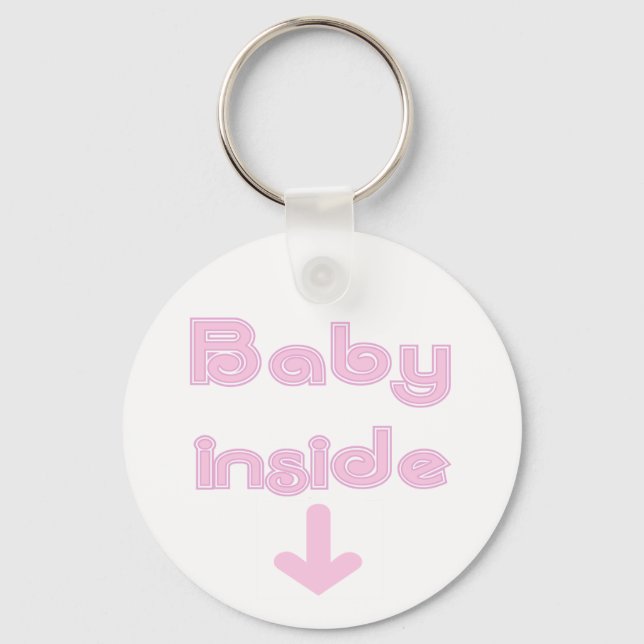 Pink Baby Inside - Individuell gestaltet Schlüsselanhänger (Vorderseite)