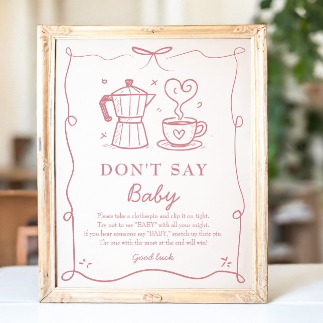 Pink Baby Is Brewing Don’t Say Baby Game Poster (Von Creator hochgeladen)