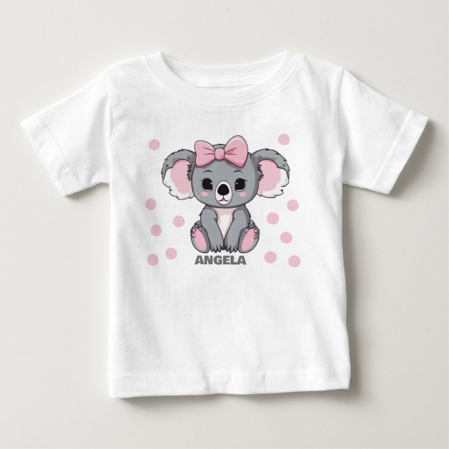 Pink Baby Koala Bear Baby T-shirt (Vorderseite)