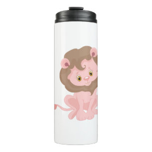 Pink Baby Lion Thermosbecher