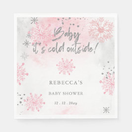 Pink Baby mit kalter Außendusche Serviette