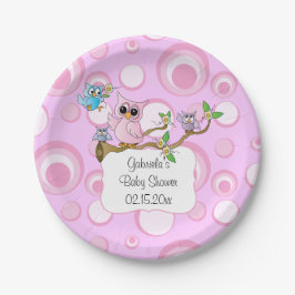 Pink Baby Owl | Thema Dusche | DIY Text Pappteller