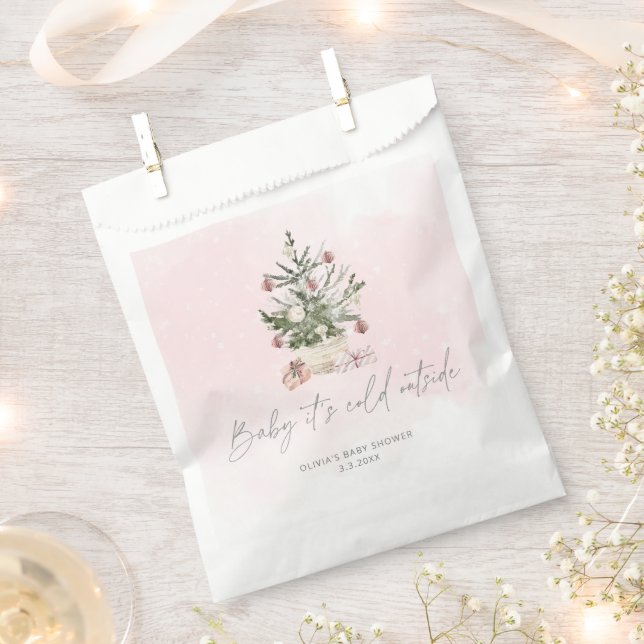 Pink Baby seine Kälte draußen nehmen Sie Leckerei  Geschenktütchen (Ausgeschnitten)