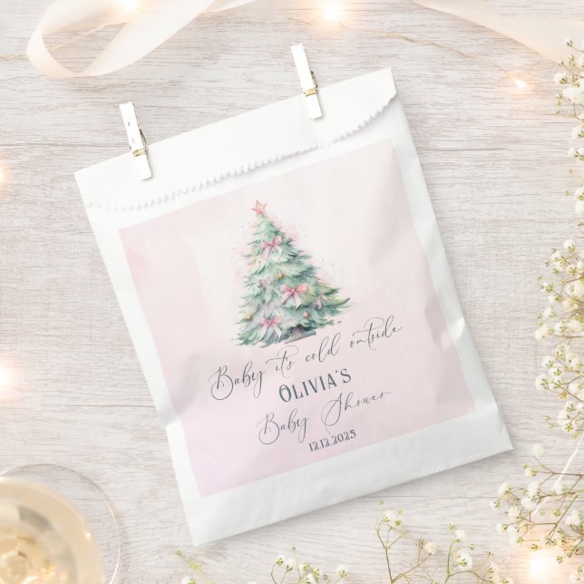 Pink Baby seine Kälte draußen nehmen Sie Leckerei  Geschenktütchen (Ausgeschnitten)