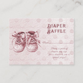 Pink Baby Shoes Baby Shower Enclosure Card Begleitkarte