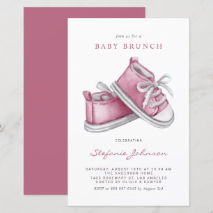 Pink Baby Shoes Es ist eine Girl Baby Brunch Einla