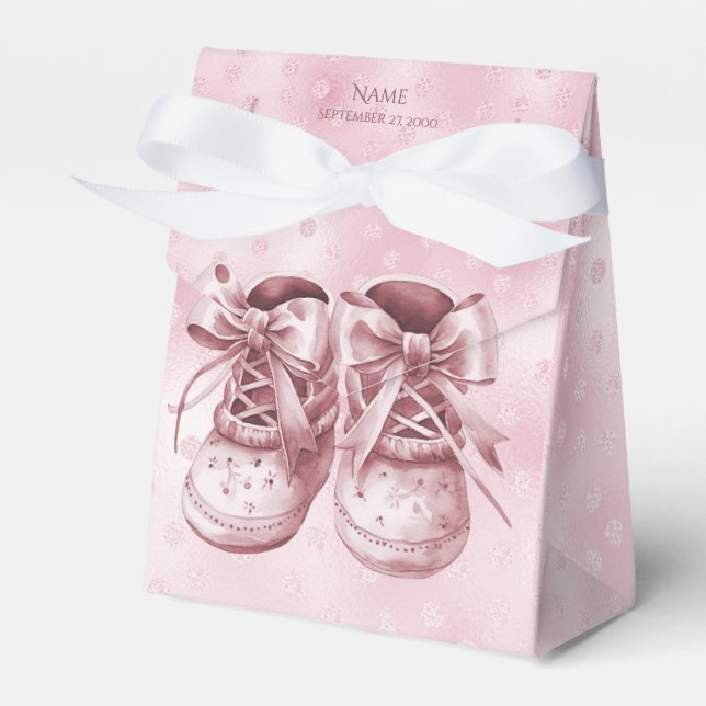 Pink Baby Shoes Gefälligkeitsbox Geschenkschachtel (Vorderseite)