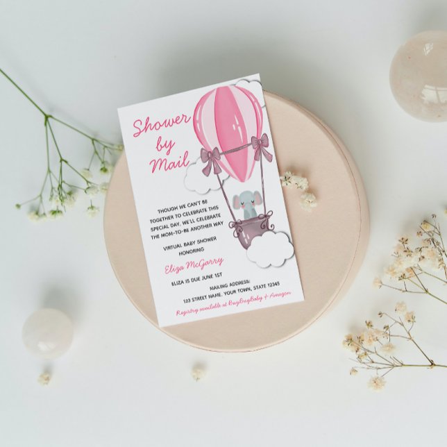 Pink Baby Shower by Mail Einladung (Von Creator hochgeladen)