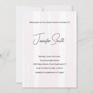 PINK BABY SHOWER EINLADUNG Postkarte