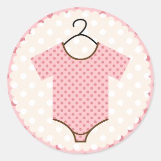 Pink Baby Siegel Runder Aufkleber
