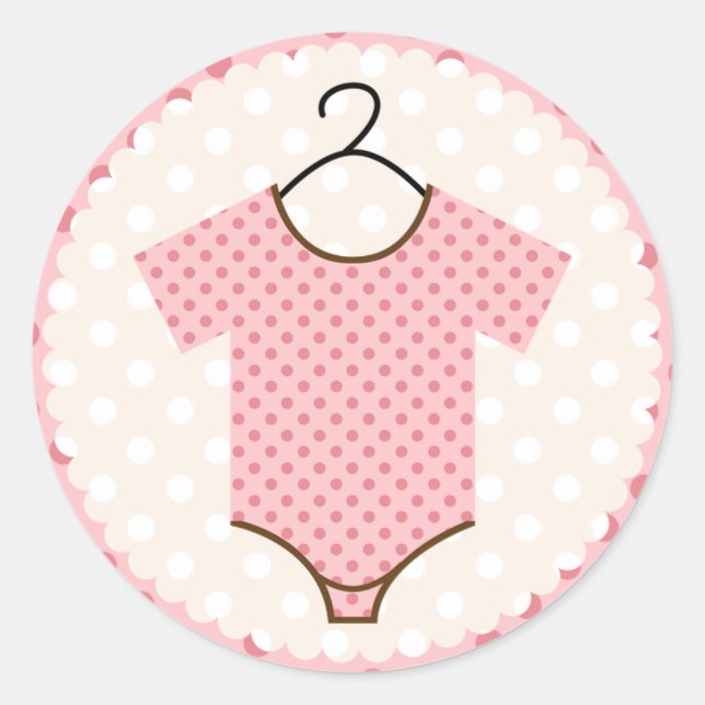 Pink Baby Siegel Runder Aufkleber (Vorderseite)
