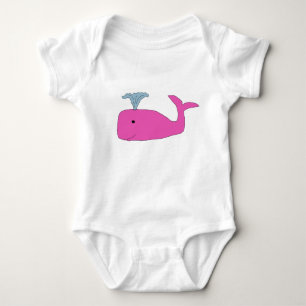 Pink Baby Whale Bekleidung Strampler