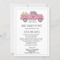 Pink-Babydusche für Lastwagen mit sozialer Distanz
