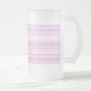 Pink-Babystreifen Mattglas Bierglas