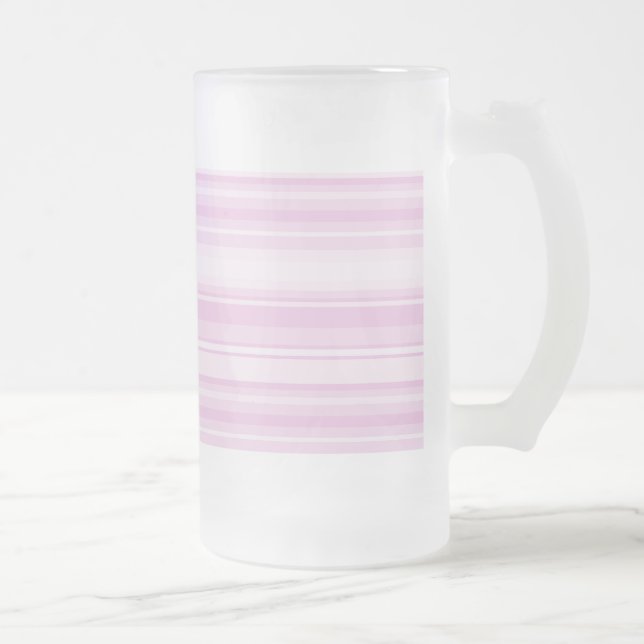Pink-Babystreifen Mattglas Bierglas (Rechts)